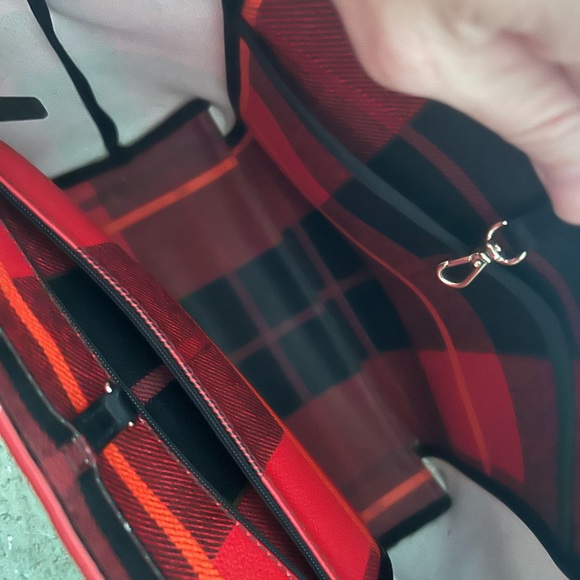 Red Plaid Kate spade purse - Picture 3 of 4